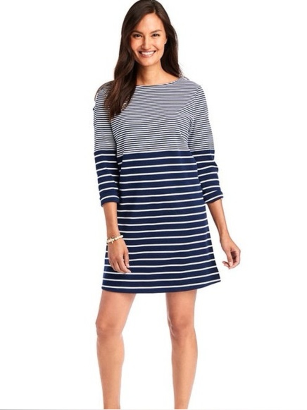 Vineyard Vines Navy and White Striped Shift Dress